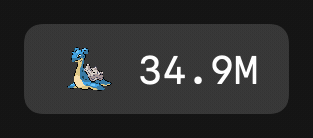 Menu bar showing an animated companion and today's total tokens